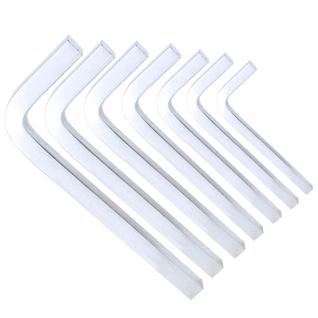 CEORPER 7Pcs L Shape Square Head Key Wrench Screwdriver Set 3-10mm Hard ...