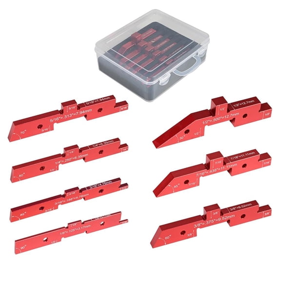 CEORPER 7Pcs Router Table Setup Bar Height Gauge Aluminum Precisions Setup Blocks Set