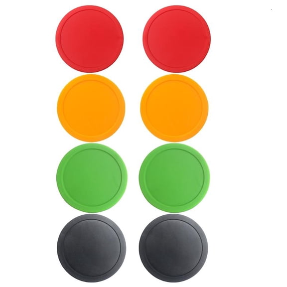 CEORPER 8 Pieces Air Hockey Pucks Replacement Round Pucks for Game Tables, Equipment