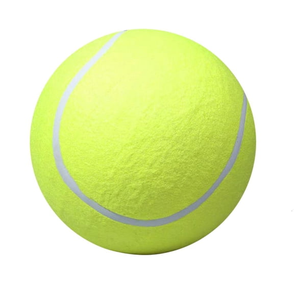 CEORPER 8In Dog Toy Thick Walled Natural Rubber Squeak Chew Balls for Dogs Tennis Interactive Bouncy Ball Chewer for Playing