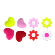 CEORPER 8Pcs Heart Flower Silicone Tennis String Dampener Tennis Racket Damper Shock Absorbers for Tennis Racket and String