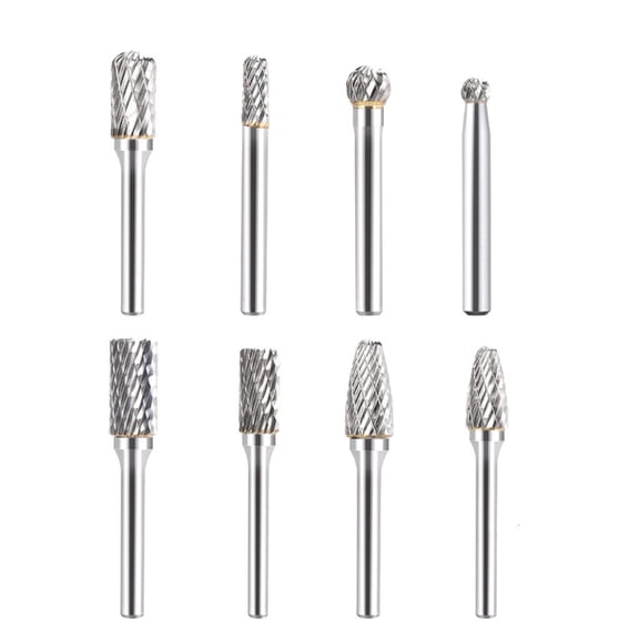 CEORPER 8Piece Tungsten Power Tool Carbide Burr Bit Set for Longevitys and Precisions in Crafting and Industrial Projects
