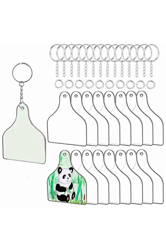 90 Pcs Acrylic Keychain Blanks for DIY Keychain Craft Project Vinyl Crafting