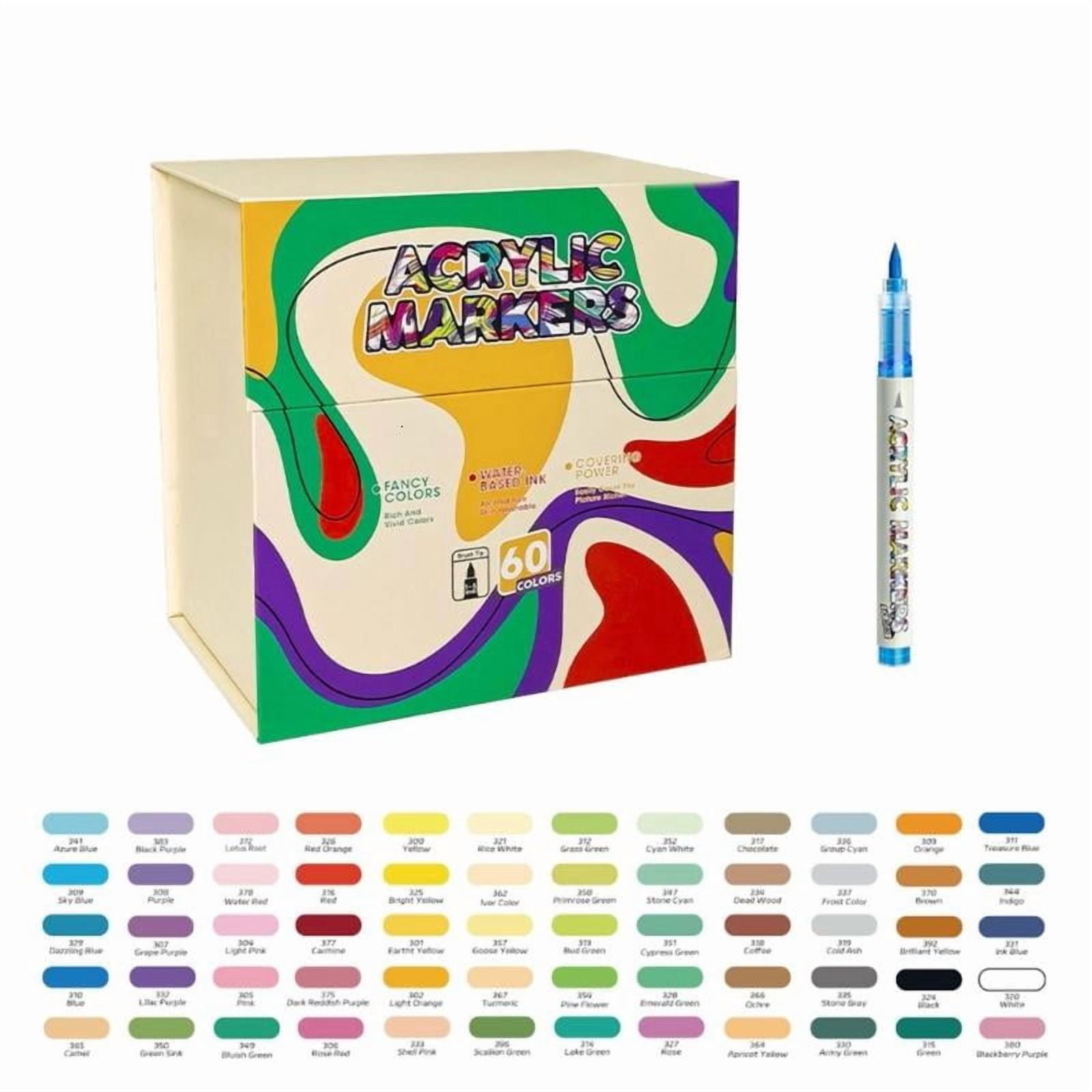 CEORPER Acrylic Marker Brush Tip for Card Making Painting on Paper Wood Canvas