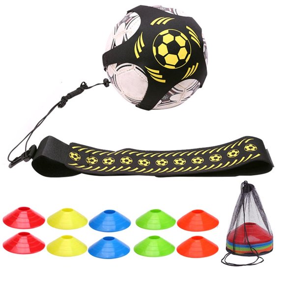 CEORPER Adjusted Football Kick Trainer Soccer Ball Training Equipment Solos Practice