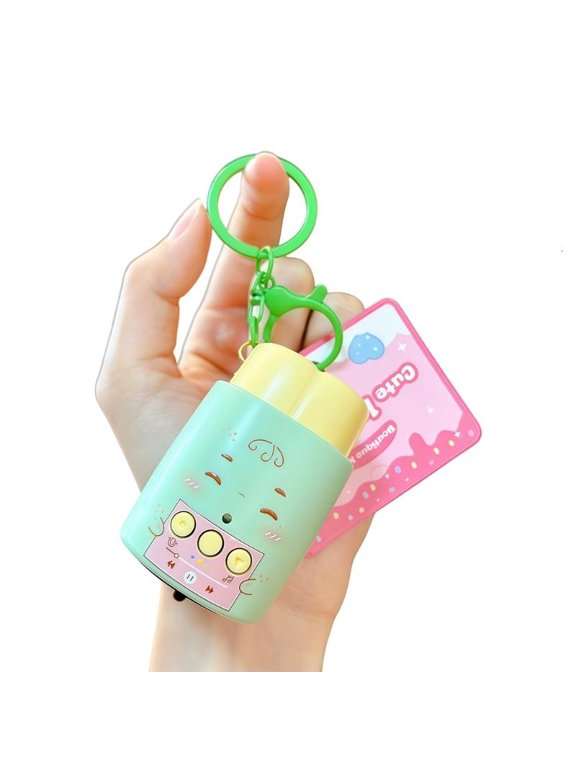 Adorable Vegetable Keyring Key Holder With Sound Playback And Moving Wheels