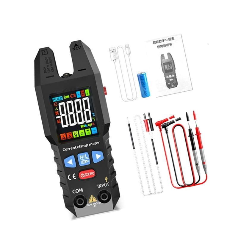 CEORPER Advanced U Shape Clamp On Multimeter Clamp Meter Design With Large LCD Display