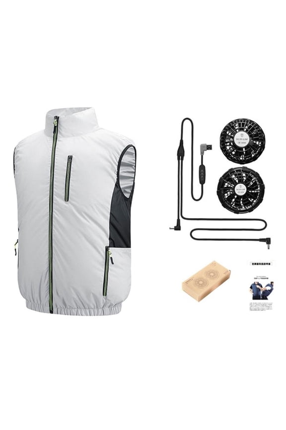 Air Conditioner Vest Ice Cold Vest Cool Jacket Cooling Vest Jacket with 2 Fans
