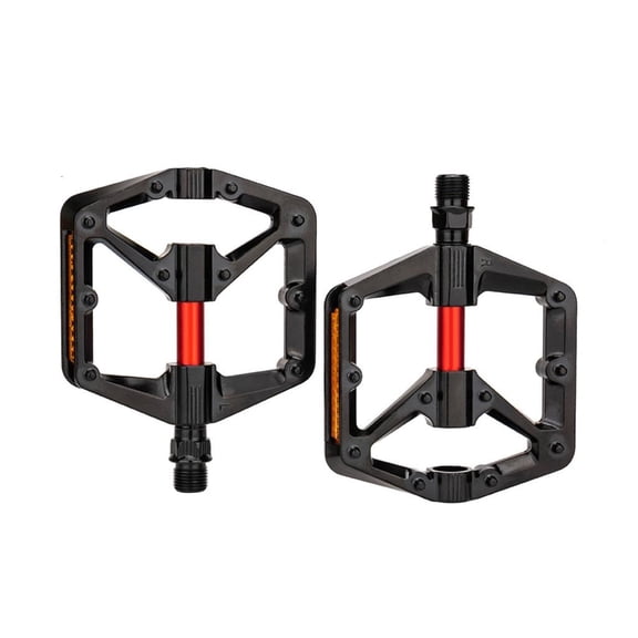 CEORPER Aluminum Alloys Bicycles Flat Pedals Nonslip Wide Flat Pedals Sealed Bearings Reflective Cycling Platform Pedals