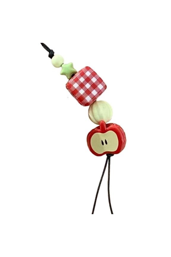 Apples Keyring Handmade Keychain Colorful Fruit Pendant Phone Chain Accessory
