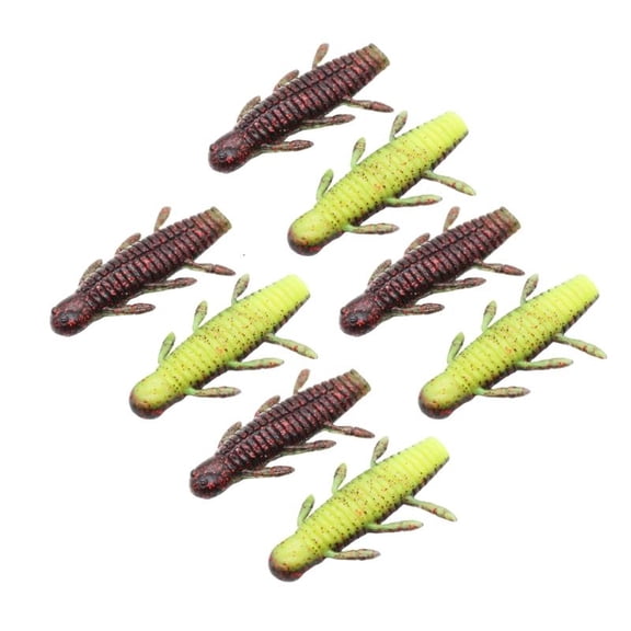 CEORPER Artificial Baits for Trout 55mm Sinking Worm Baits Add Salt Fishy Smell