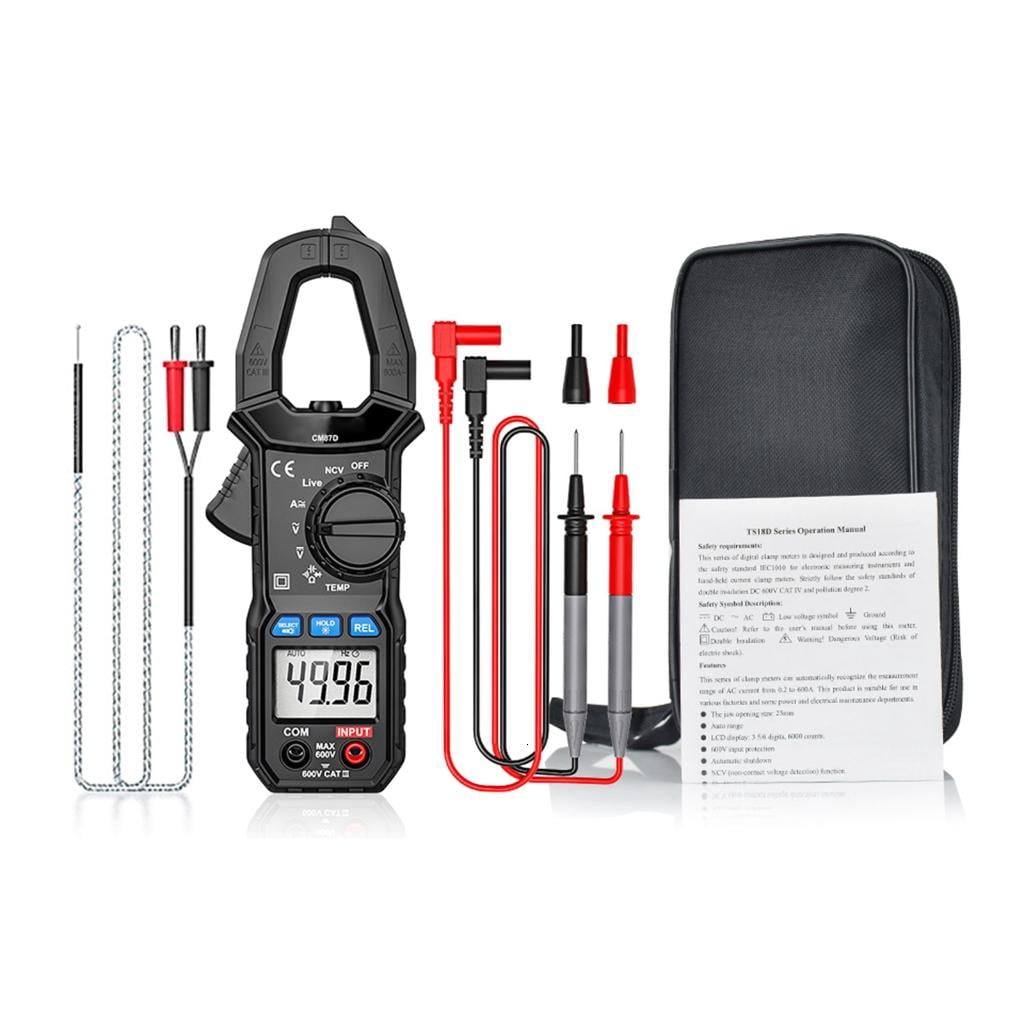 CEORPER Auto Ranging Digital Clamp Meter TRMS 6000 Counts Measures AC ...
