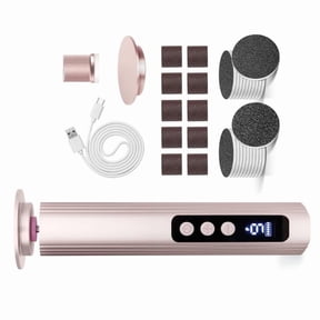 CEORPER Battery Powered Pedicure Tool With LCD Screen And Interchangeable Heads For Soft Feet And Nails