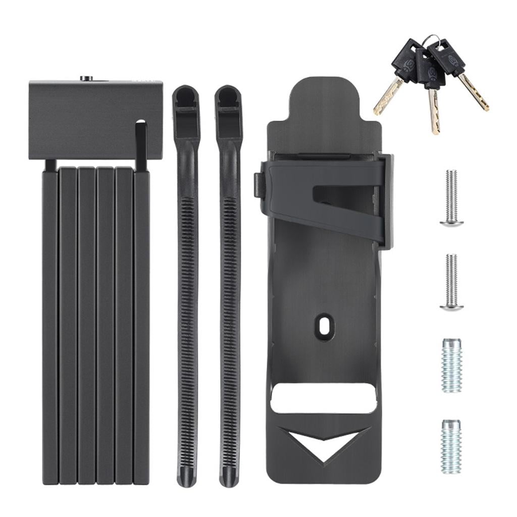 CEORPER Bicycles Scooter Motorcycle Folding Lock with Key Fold Chain Heavy Duty Metal Foldable Lock AntiTheft Cycling Lock