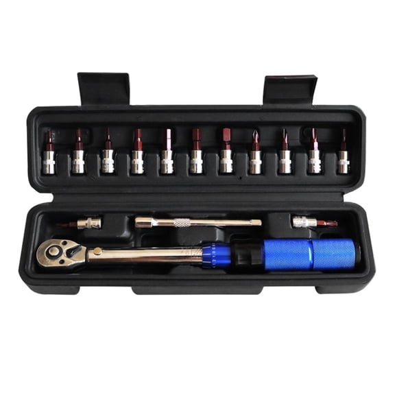 CEORPER Bike Torque Wrench Set 1/4 inch Drive 2-24Nm Adjustable Torque Screwdriver Bicycles Torque Wrench Tool for Mountain Bike