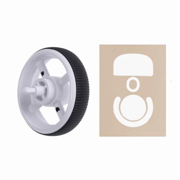 CEORPER Black Mouse Wheel with Skates Glides Feet Pad for GProX Superlight