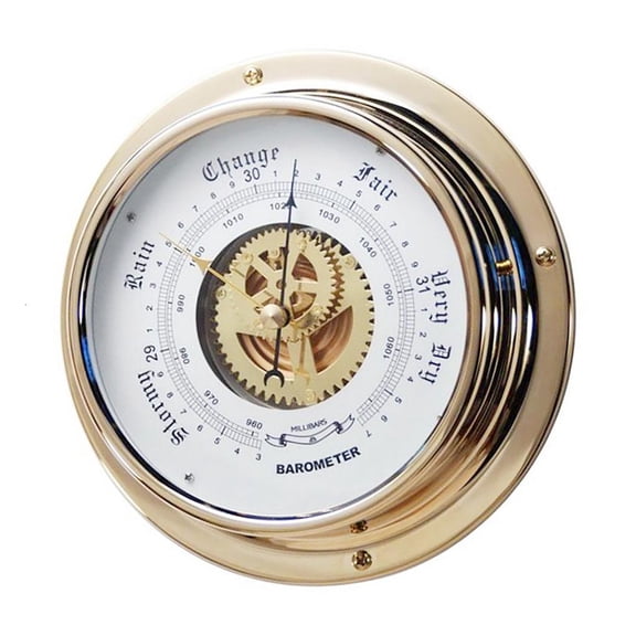CEORPER Brass Barometer 180mm Diameter Maritimes Barometers Marine Weather Stations