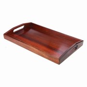 CEORPER Breakfast Pallet with Handles Handheld Wood Rectangle Tray for Serving Meals