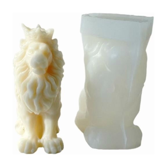 CEORPER Candle Making Mold Lion-Shape Silicone Mold Party Making