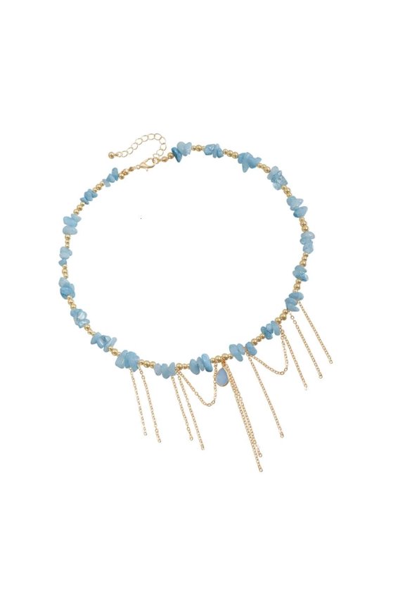 Chic Dangling Crystal Pendant Chain With Moving Fringe Details For Daily Wear