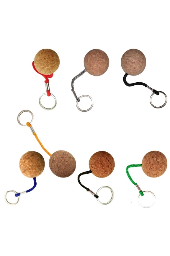 Cork Floating Keychains Buoyance Key Rings Ultraweight Wooden Keychains