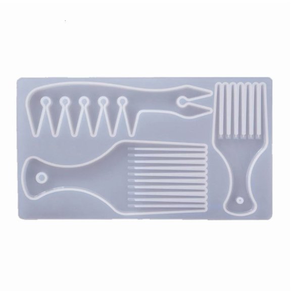 CEORPER Craft Diy Hair Comb Mold Crystal Epoxy Resin Mold Comb African Comb Mold