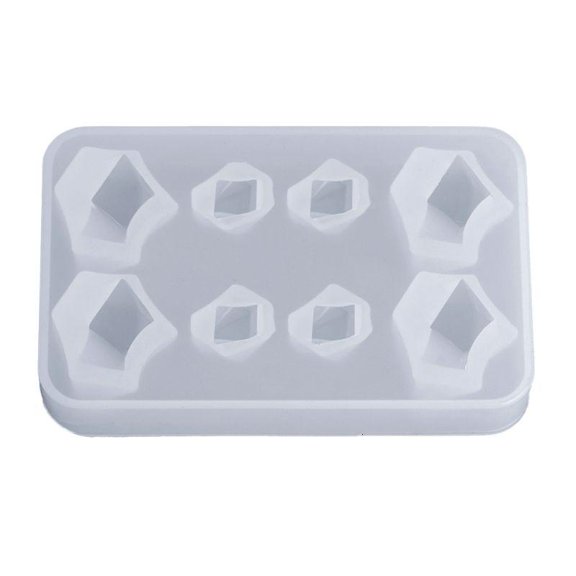 CEORPER Creative 3D Geometric Silicone Mold for Cake Decor Jewelry Irregular Stone M