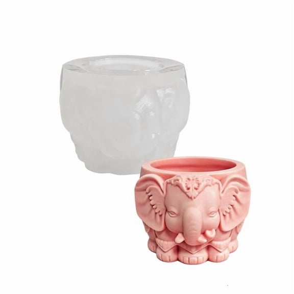CEORPER Creative Elephant Design Concrete Cup Mould For Resin Casting