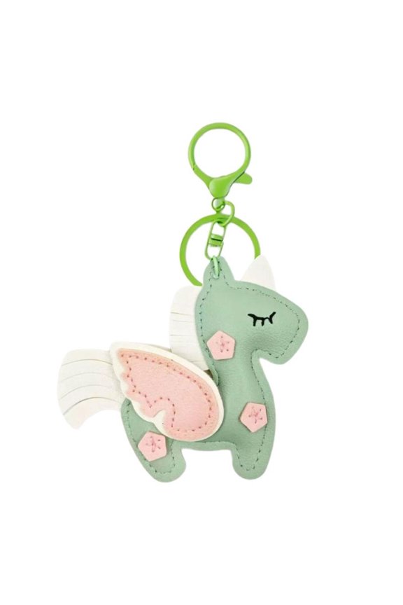 Cute Flying Horse Charm Key Holder In Soft Material Sturdy Lightweight