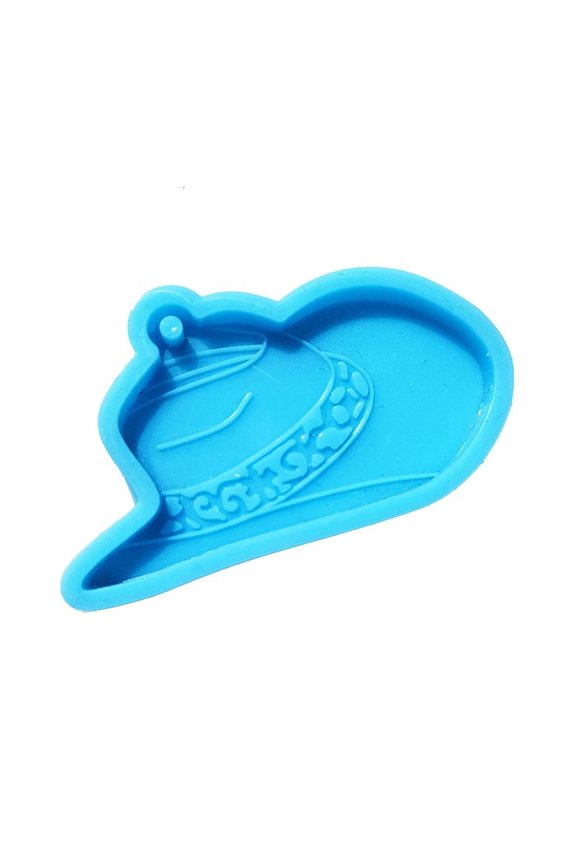 DIY Shiny Glossy Riding Cowboy Hat Keychain Mould Resin Epoxy Jewelry