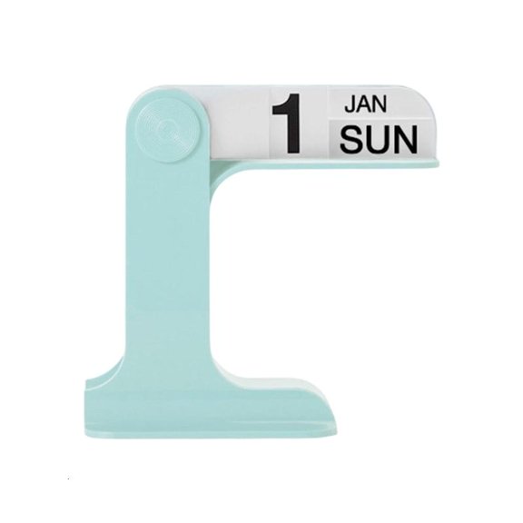 CEORPER Desk Permanent Calendar ABS Flipping Calendar with Dates Week Month Displays