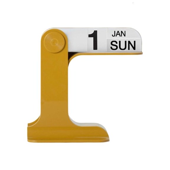 CEORPER Desk Permanent Calendar ABS Flipping Calendar with Dates Week Month Displays