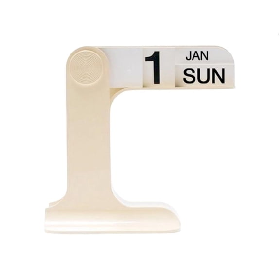 CEORPER Desk Permanent Calendar ABS Flipping Calendar with Dates Week Month Displays