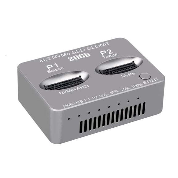 CEORPER Double Bay M.2 NVMe USB3.2 20G SSD Docking Station For Offline Cloning