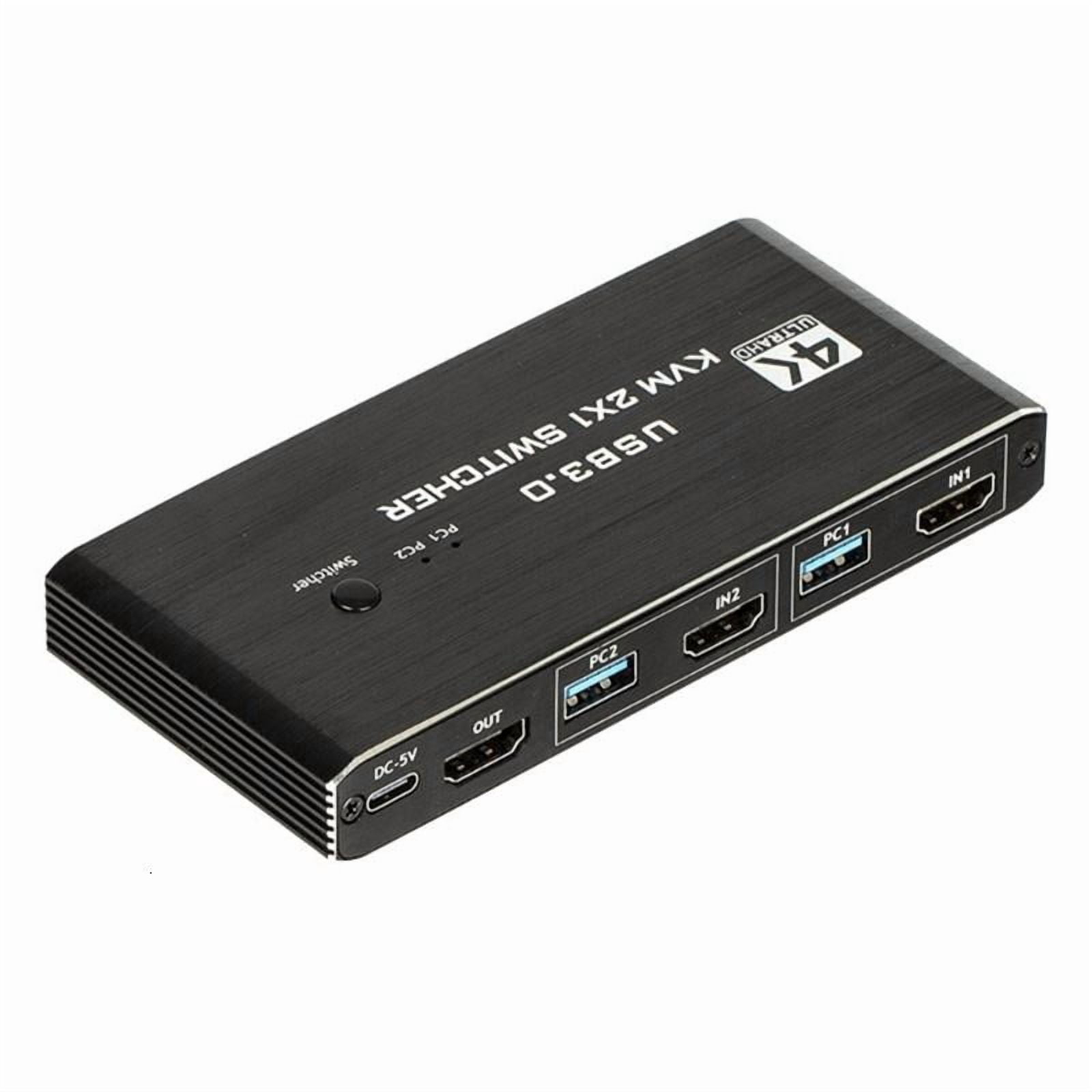 CEORPER Double Computer KVM Switcher HDTV 4K60Hz with USB Keyboards Mouse Sharing