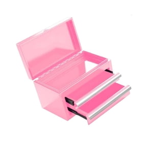 CEORPER Double Layer Chrome Metal Tool Box With Sliding Drawers For Home And Car Use