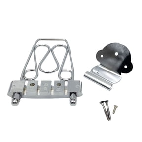 CEORPER Durable Metal Bass Guitar Bridge 4 String Tailpiece Improves Tone Stability