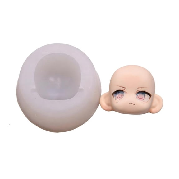 CEORPER Easy Release Silicone Mold For Doll Face Making Miniature Doll Face Mould
