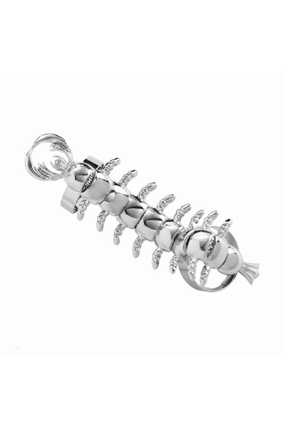 Edgy Dark Aesthetic Adjustable Finger Ring With Intricate Centipede Detailing