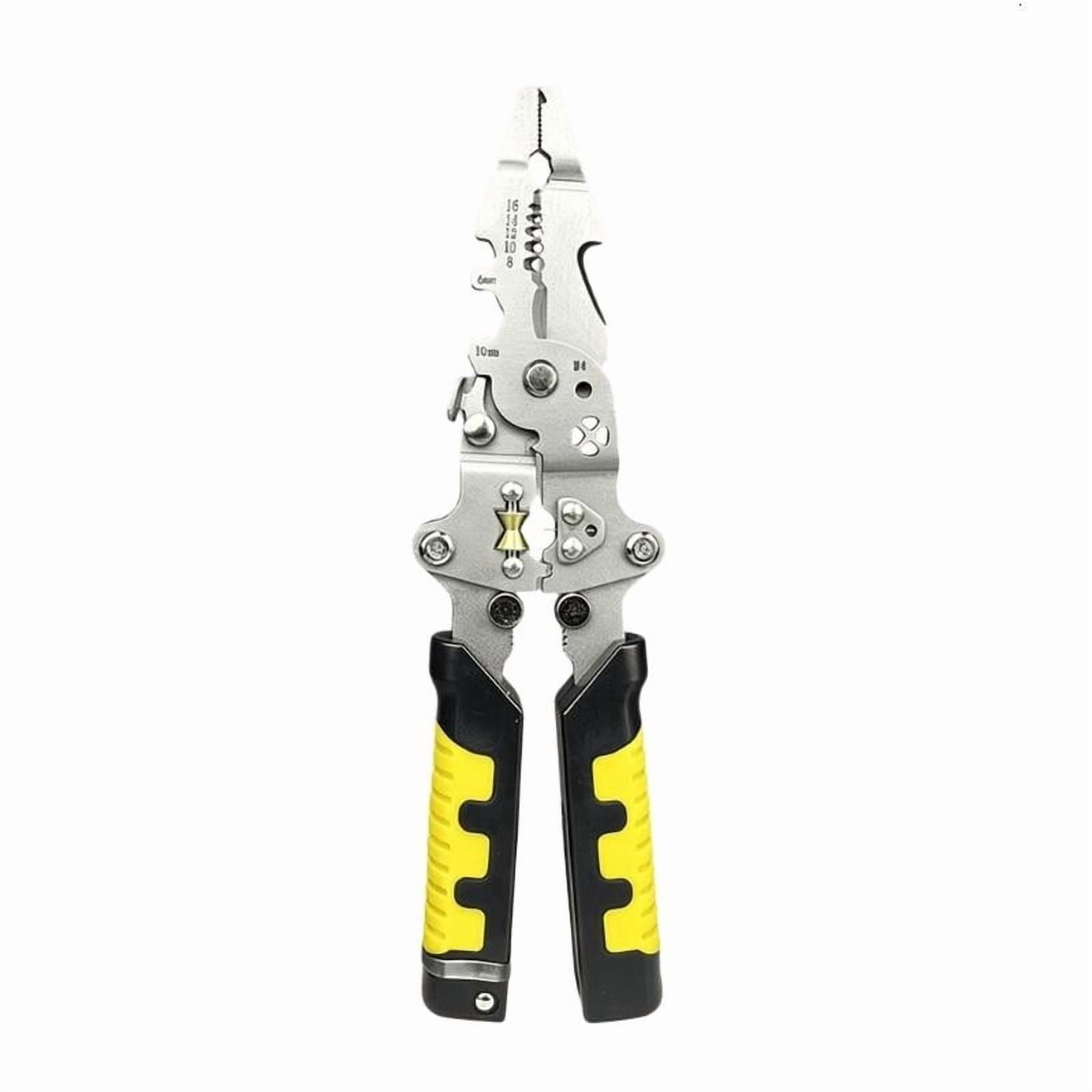 CEORPER Electrician Pliers With Voltage Tester And Wire Stripper Crimping Tool