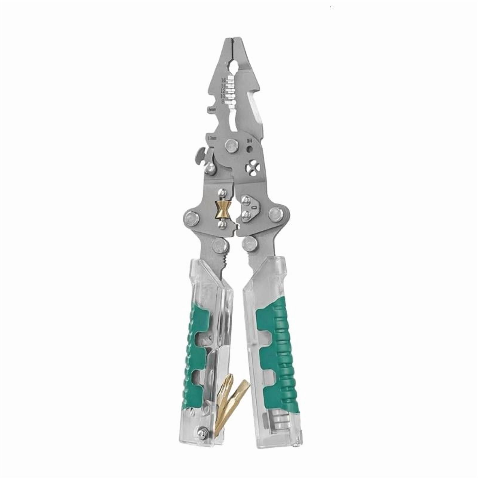 CEORPER Electrician Pliers With Voltage Tester And Wire Stripper Crimping Tool