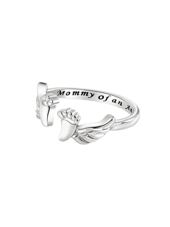 Elegant Adjustable Angel Rings For Mom Craft Of Copper Jewelry Gift
