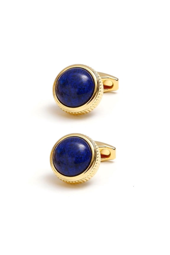 Elegant Cuff Links Gold Round Cufflinks for Men Formal Attire Accessories