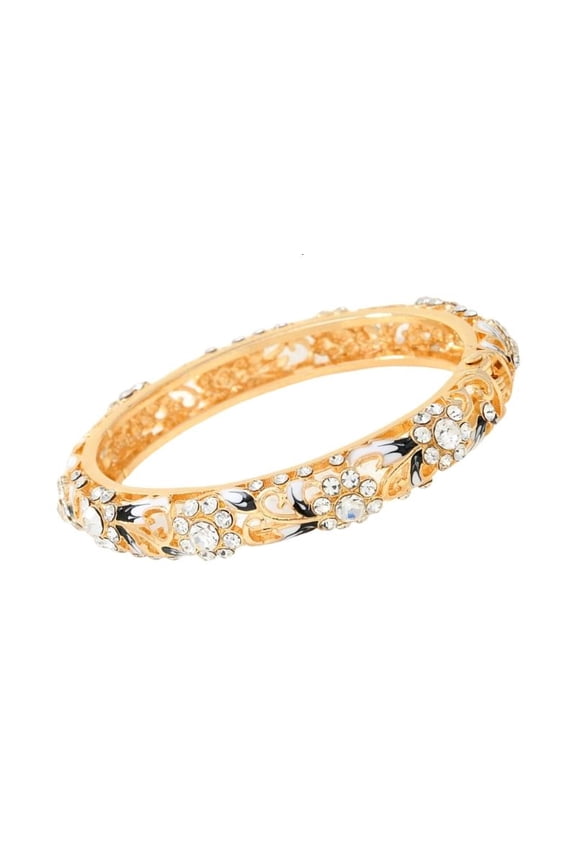 Elegant Fish Tail Spring Bracelet Openwork Rhinestones Decorated Wrist Chain