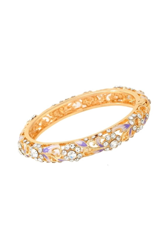 Elegant Fish Tail Spring Bracelet Openwork Rhinestones Decorated Wrist Chain