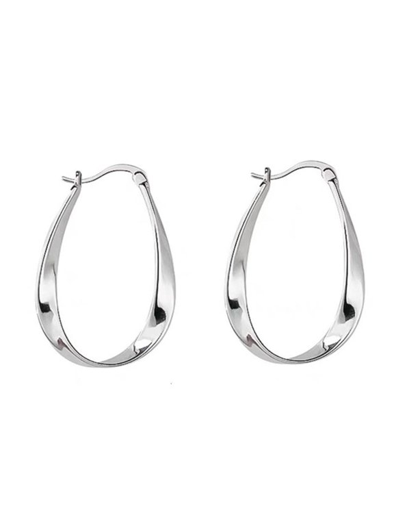 Elegant Mobius Strips Hoop Earring for Women Contemporary Jewelry Pieces