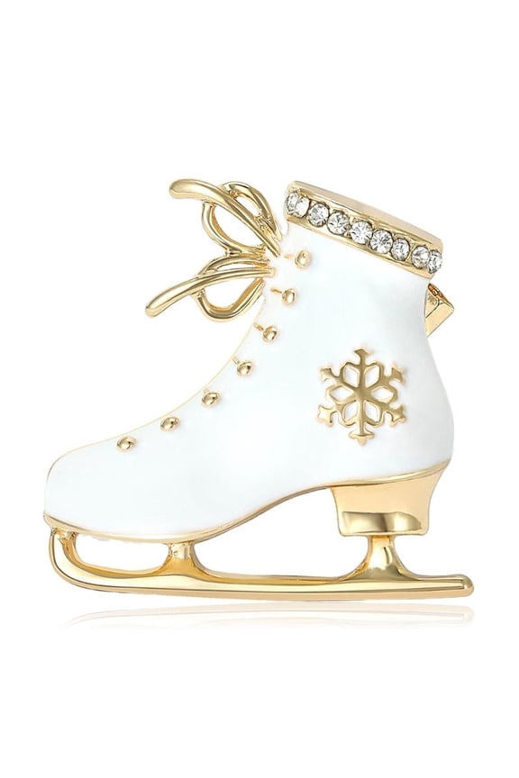 Enamel Ski Skating Brooch Pin For Party Accessory Gift