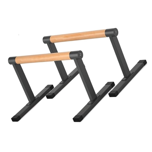 CEORPER Exercise Equipment Wooden Parallel Bar Dip Bar with Thick Beech Handle