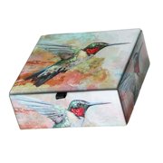 CEORPER Exquisite Jewelry Treasure Chests with Vibrant Painting and Reflective Front