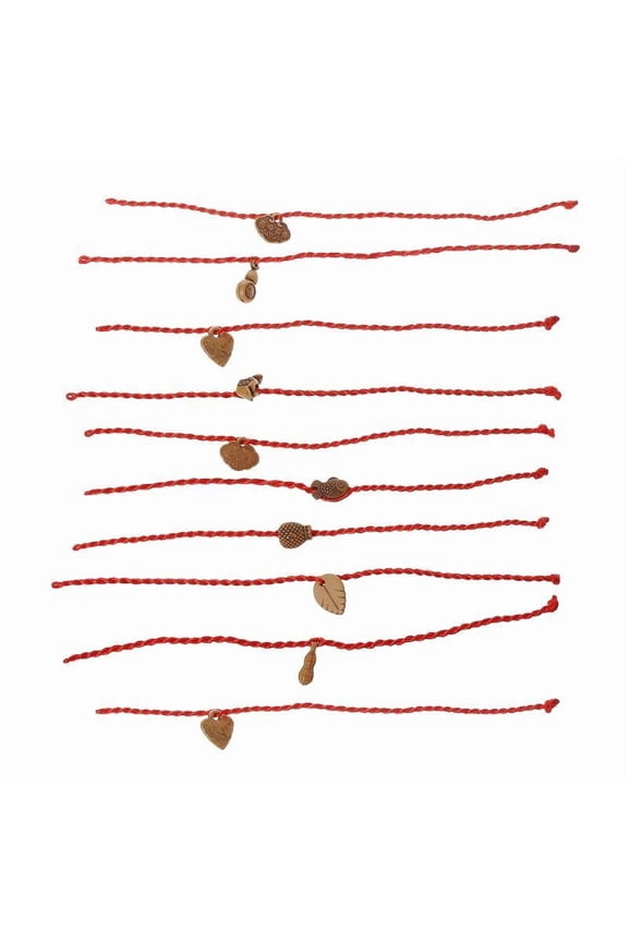 Fashion Red String Braided Bracelet 10 Pieces/Set Friendship Knitting Bracelets